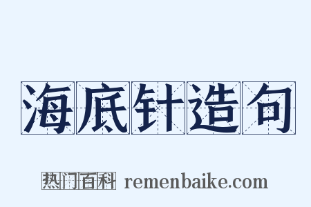 海底针造句是什么意思的图片